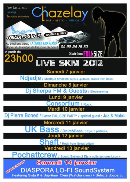 Programme des soirées des Snowkite Masters 2012
